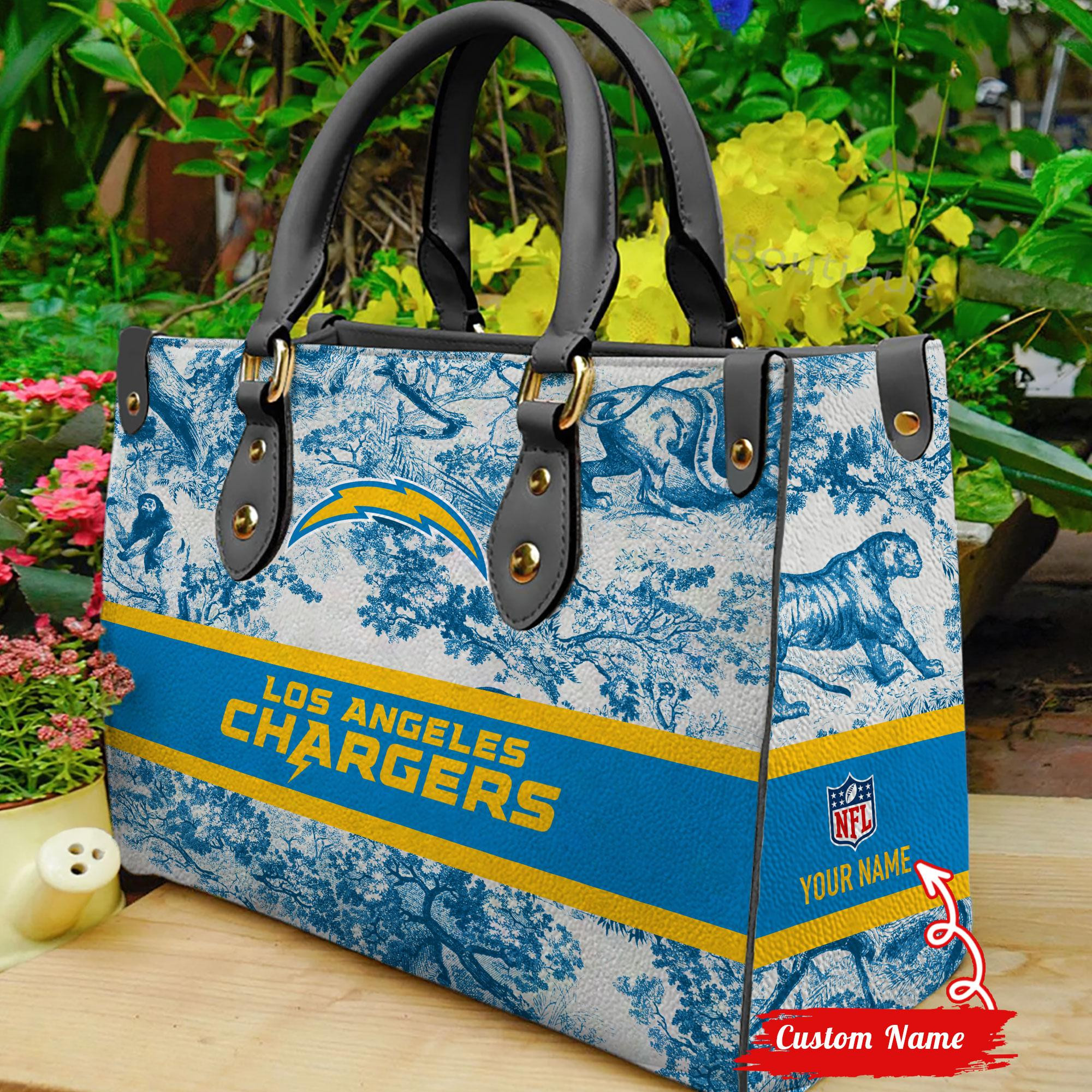 Los Angeles Chargers Personalized Leather Hand Bag  - Image 2