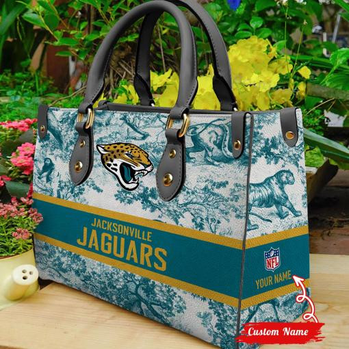 Jacksonville Jaguars Personalized Leather Hand Bag  - Image 2