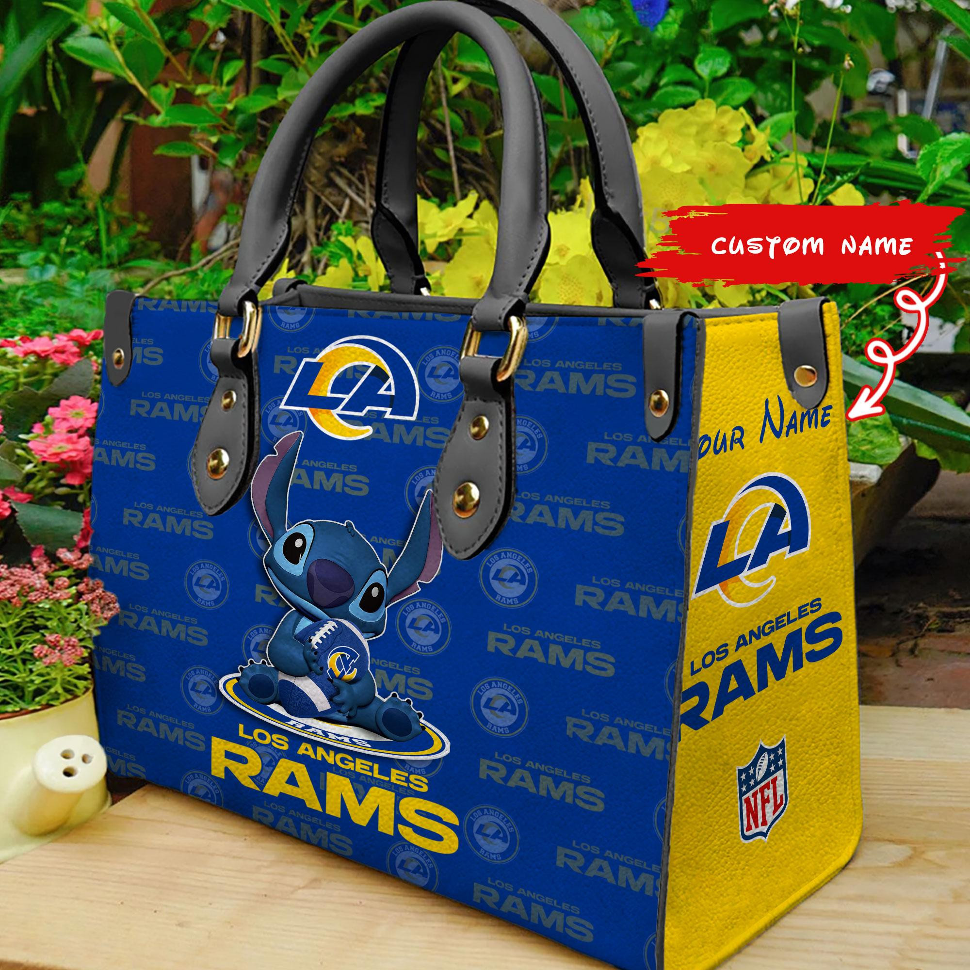 Los Angeles Rams Personalized Leather Hand Bag  - Image 2