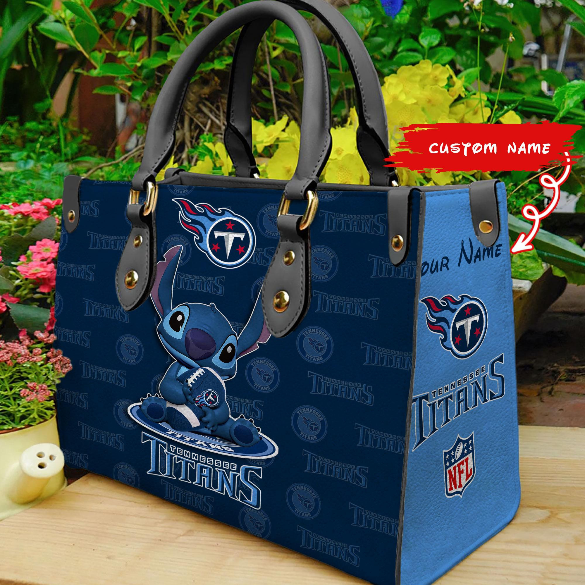 Tennessee Titans Personalized Leather Hand Bag  - Image 2