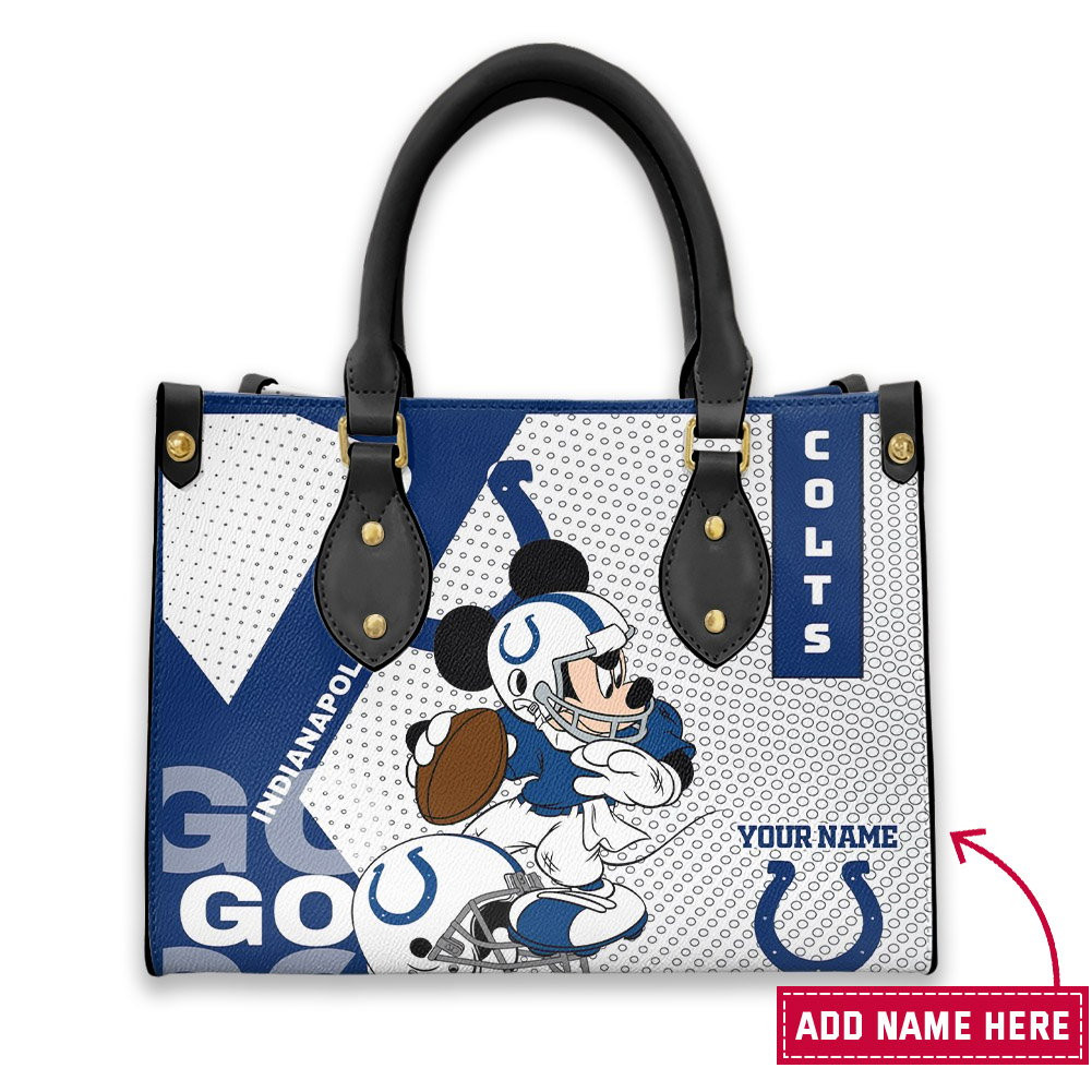 Indianapolis Colts Personalized Leather Hand Bag  - Image 2