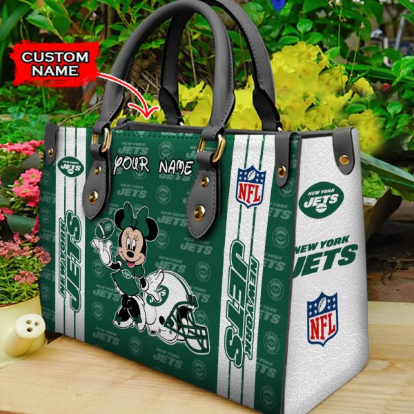 New York Jets Personalized Leather Hand Bag  - Image 2