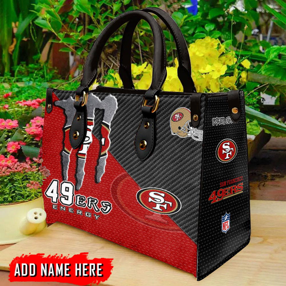 San Francisco 49ers Personalized Leather Hand Bag  - Image 2