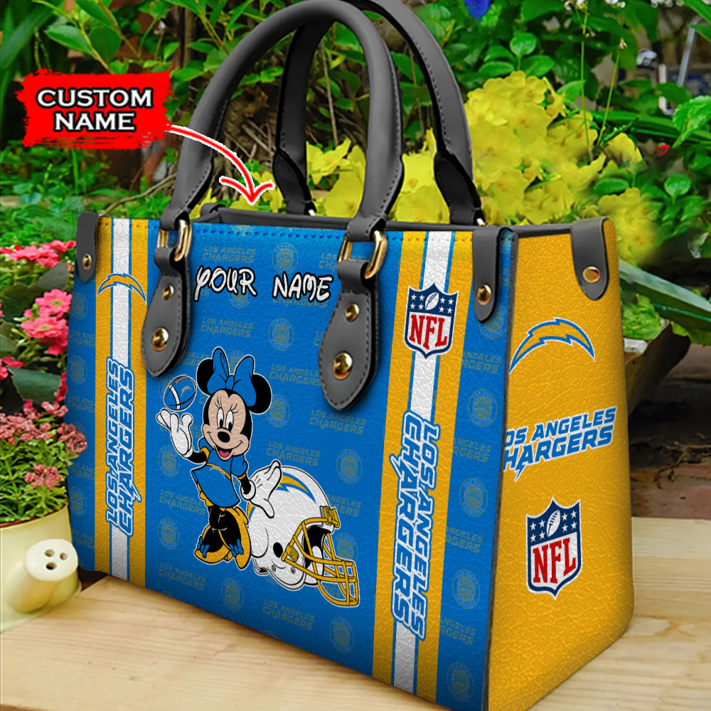 Los Angeles Chargers Personalized Leather Hand Bag  - Image 2