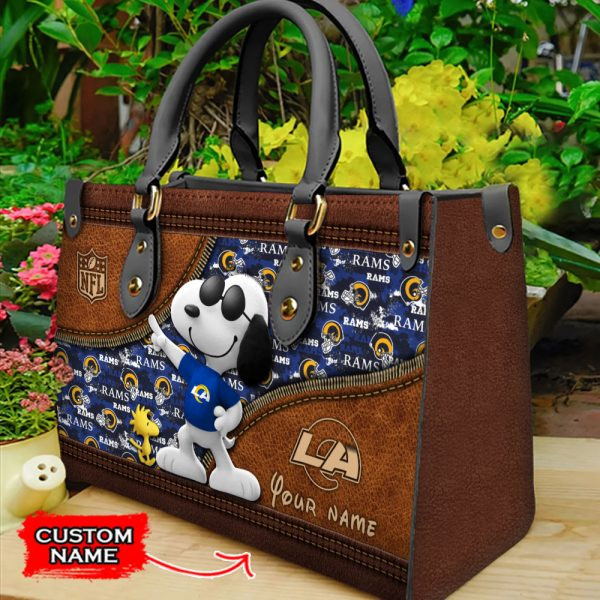 Los Angeles Rams Personalized Leather Hand Bag  - Image 2