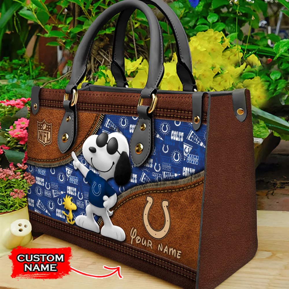 Indianapolis Colts Personalized Leather Hand Bag  - Image 2