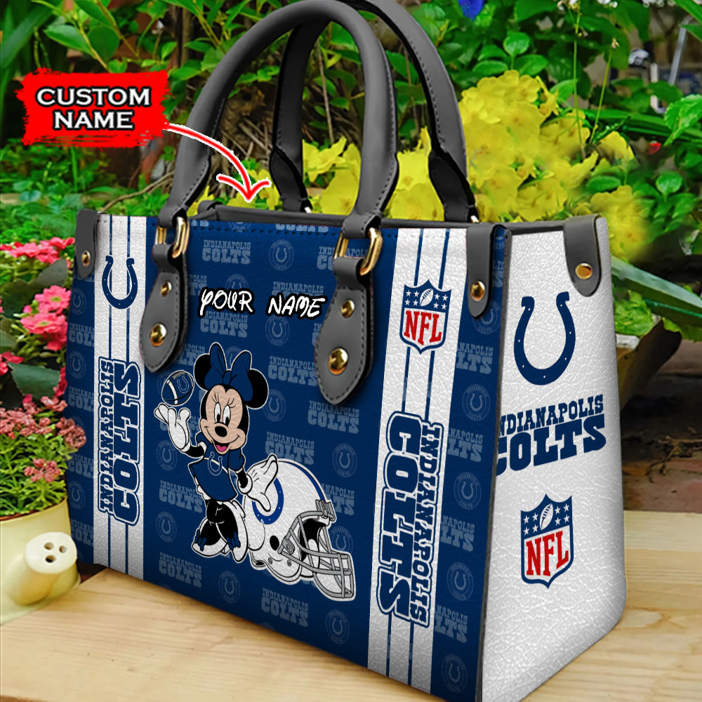 Indianapolis Colts Personalized Leather Hand Bag  - Image 2