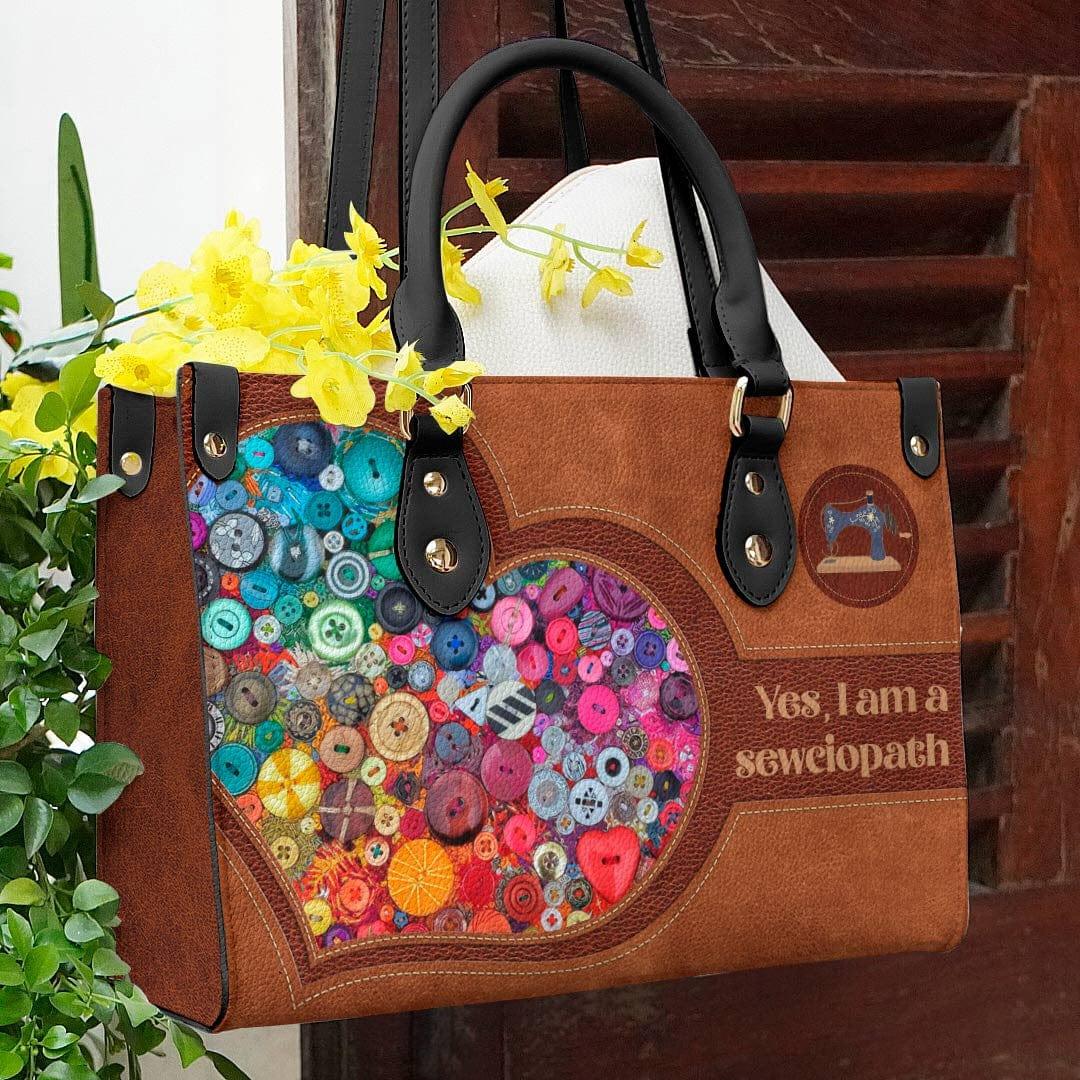 Personalized Vegan Leather Handbag Sewing Colorful Sewciopath - Image 2