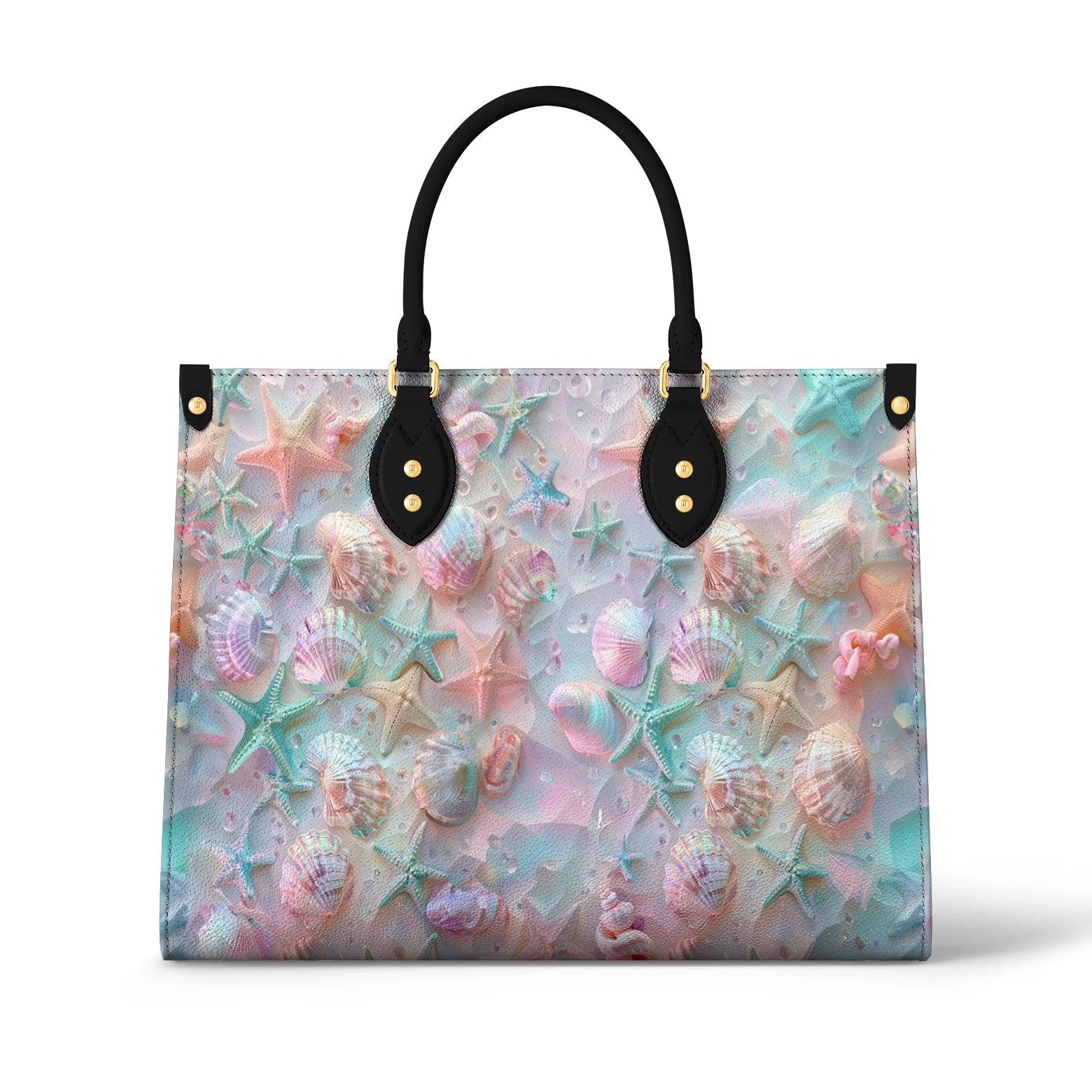 Personalized Vegan Leather Handbag Coastal Shell - Image 2