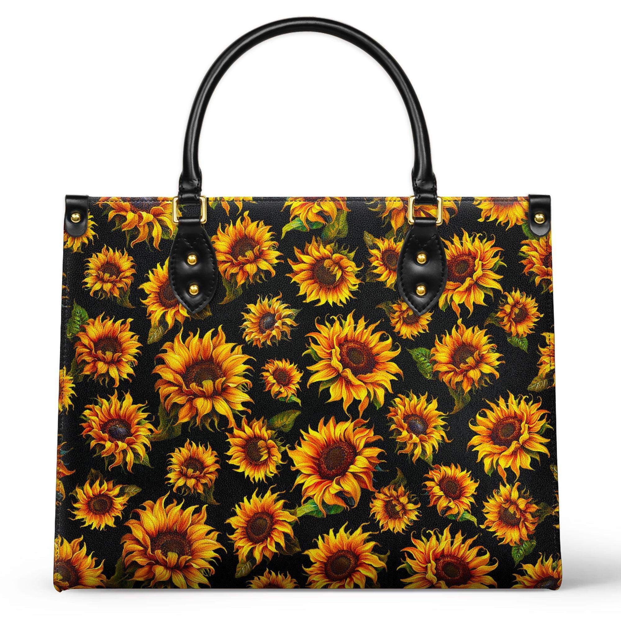 Personalized Vegan Leather Handbag Sunburst Elegance - Image 2