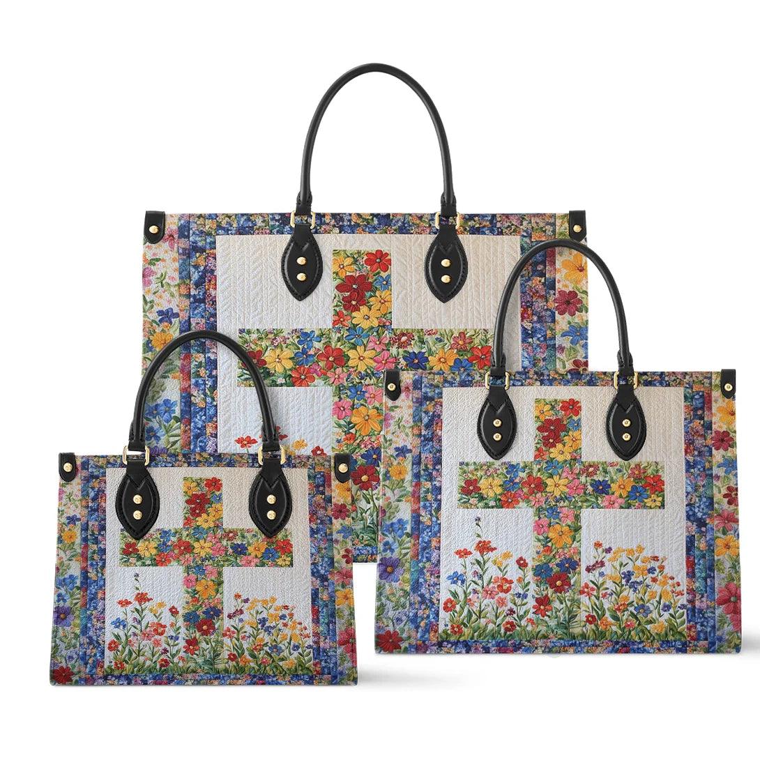 Personalized Vegan Leather Handbag God Blooming Faith - Image 2