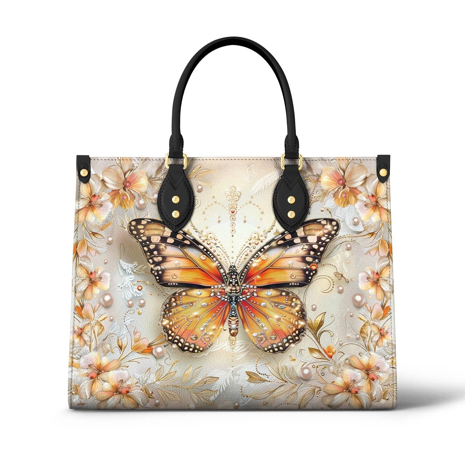 Personalized Vegan Leather Handbag Monarch Bliss - Image 2