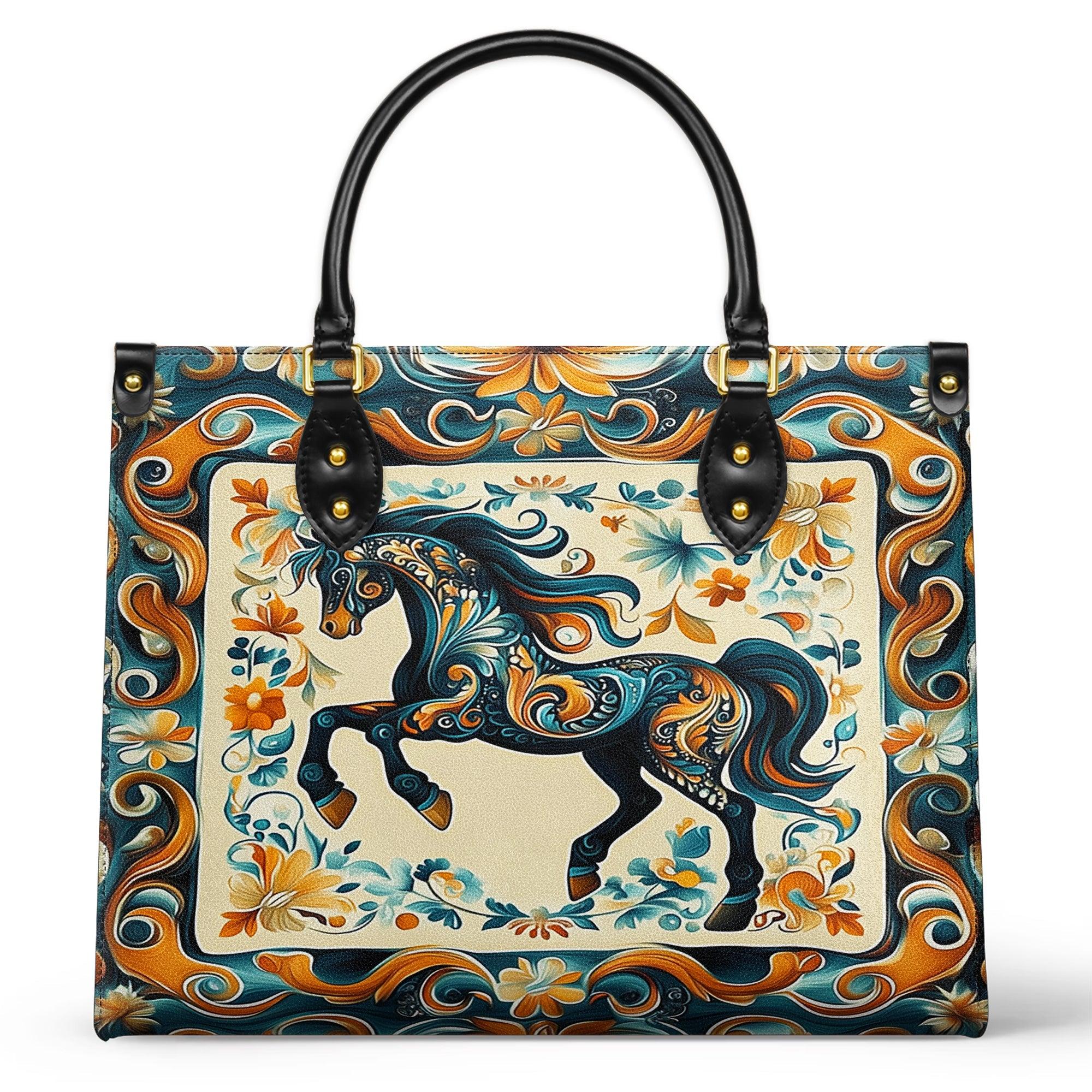 Personalized Vegan Leather Handbag Galloping Grace - Image 2