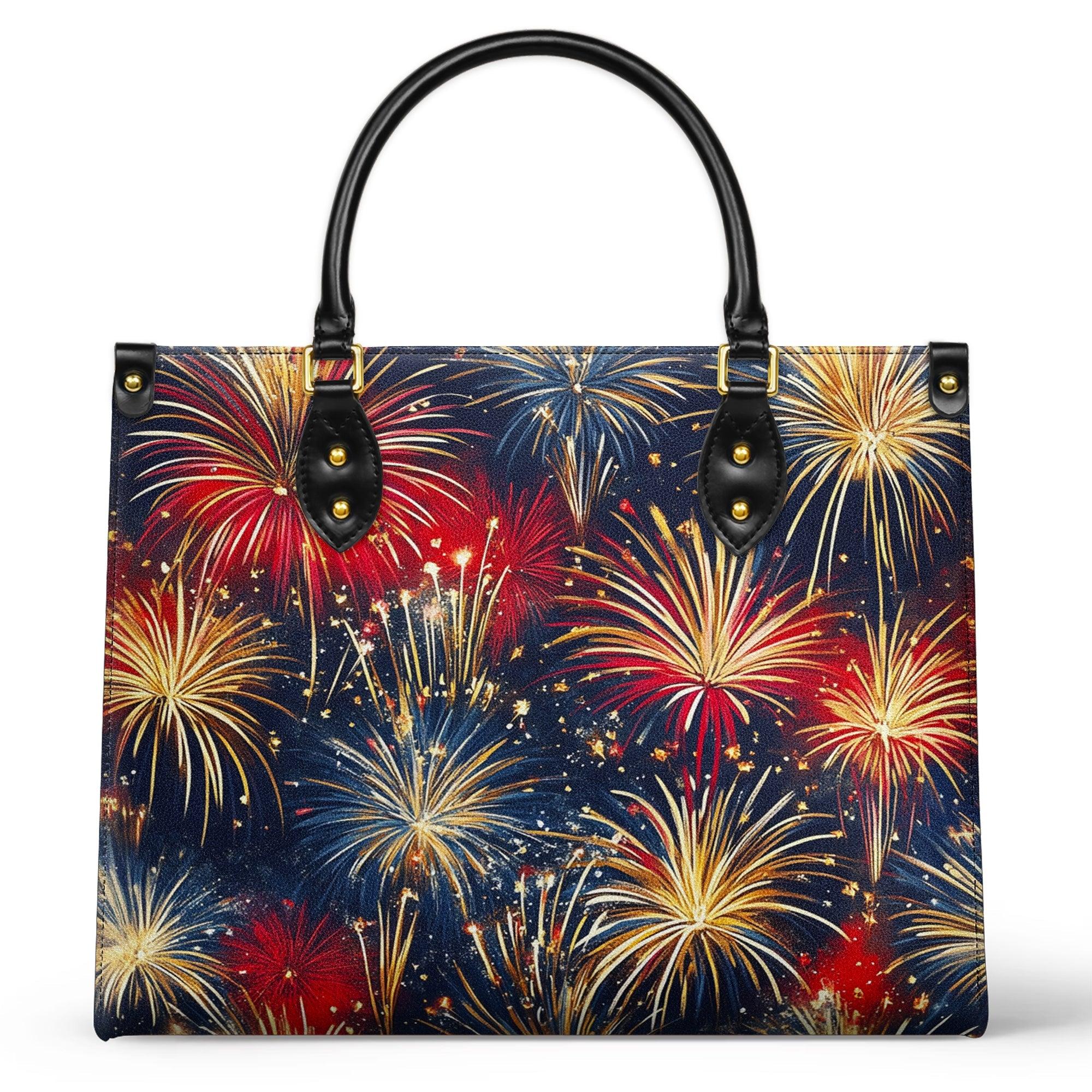 Personalized Vegan Leather Handbag Firework Glam - Image 2