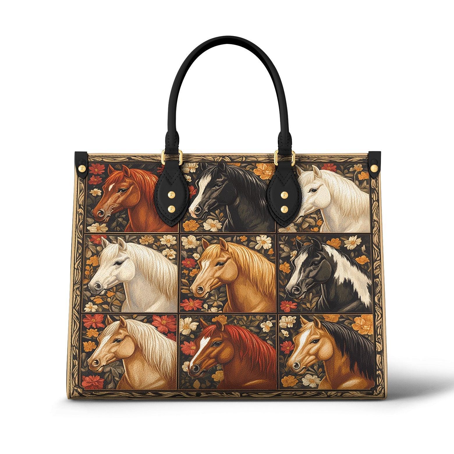Personalized Vegan Leather Handbag Horse Beauty - Image 2
