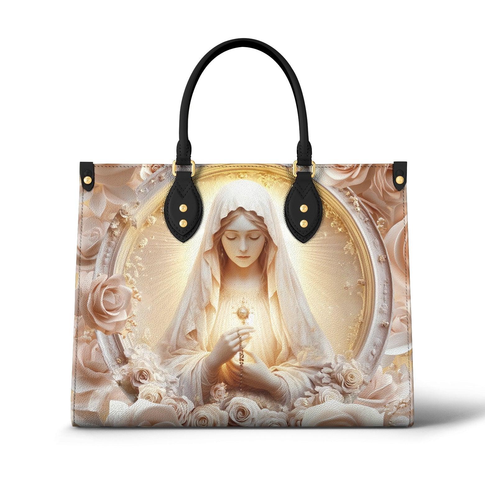 Personalized Vegan Leather Handbag Rose Of The Divine - Image 2