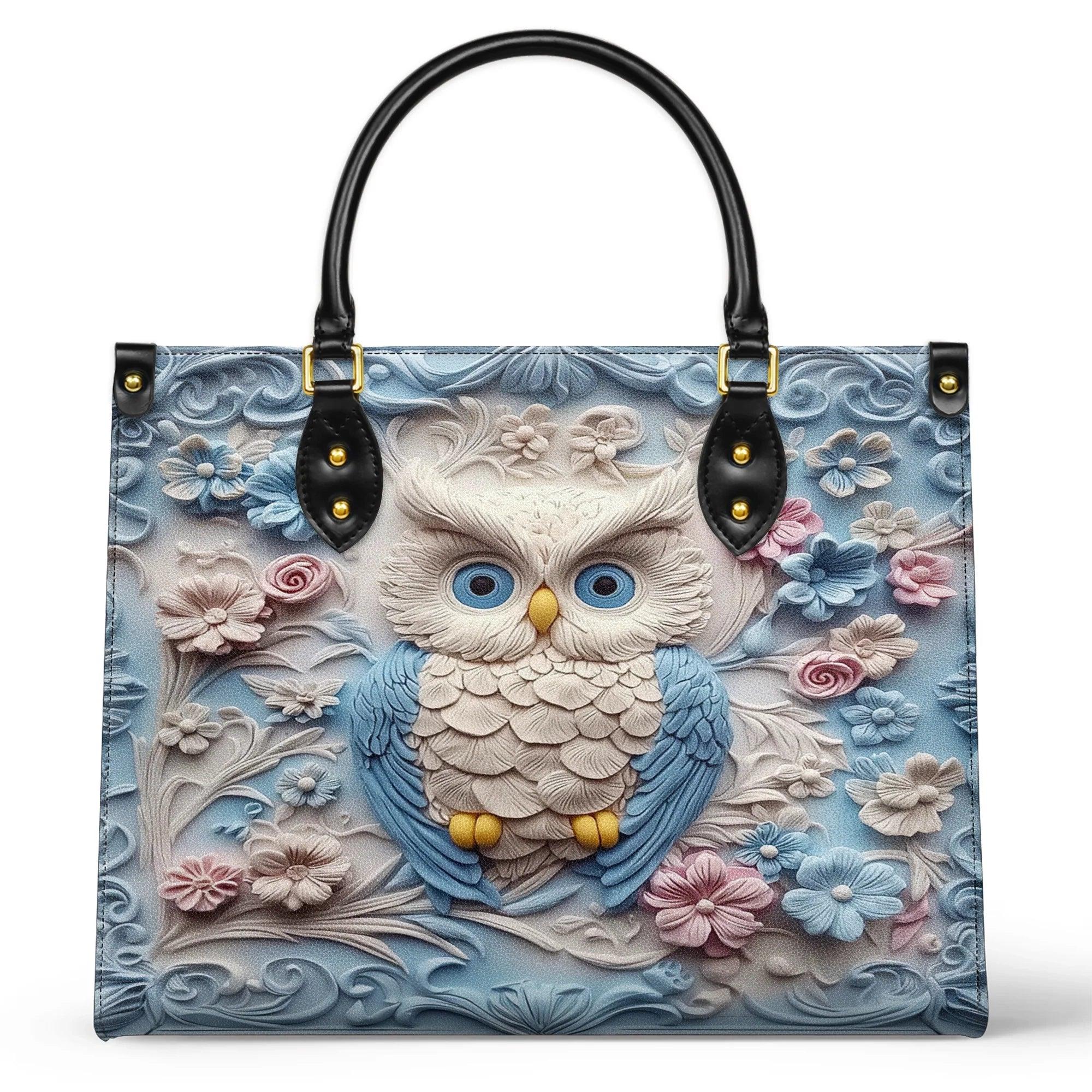 Personalized Vegan Leather Handbag Floral Wisdom - Image 2