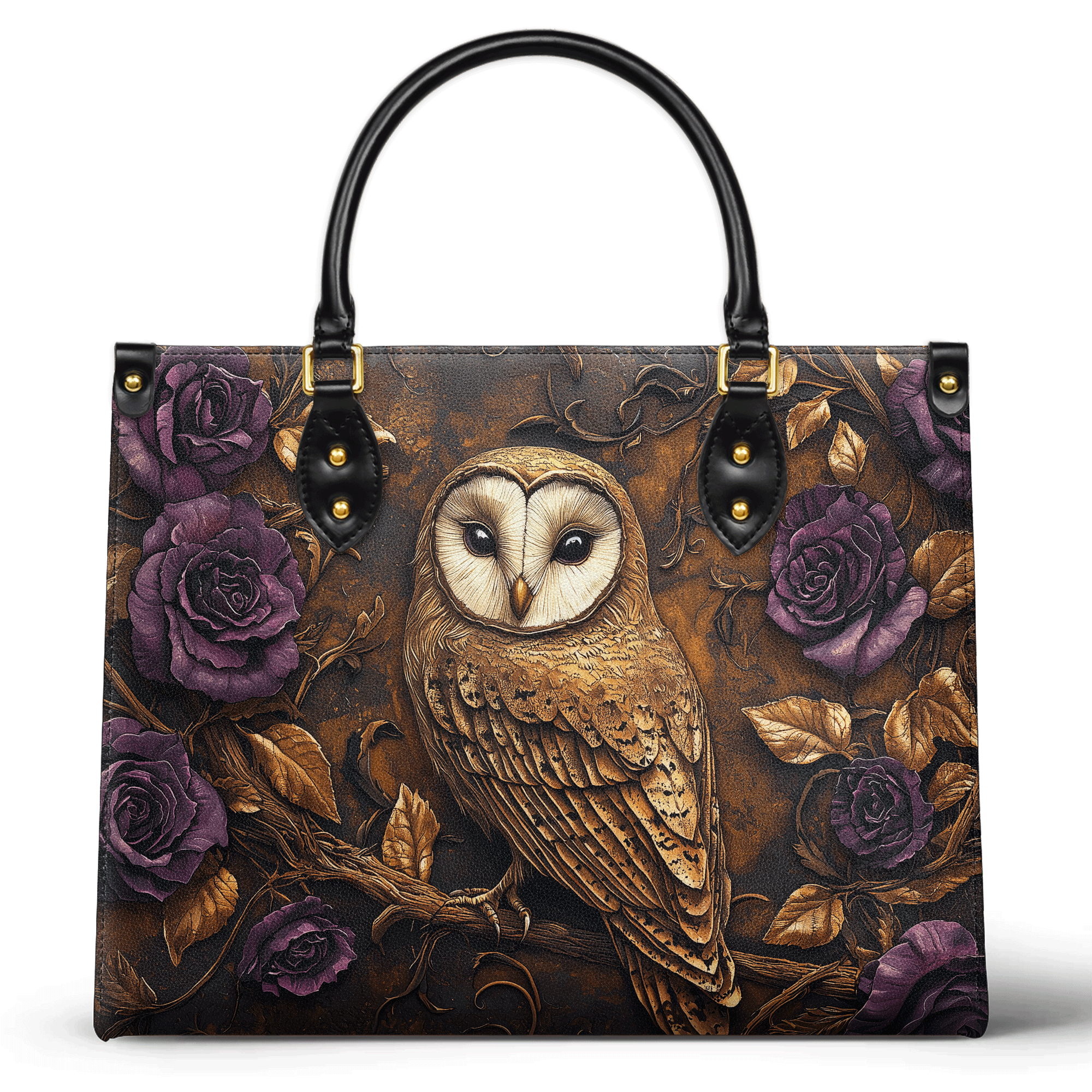 Personalized Vegan Leather Handbag Nocturne Elegance - Image 2