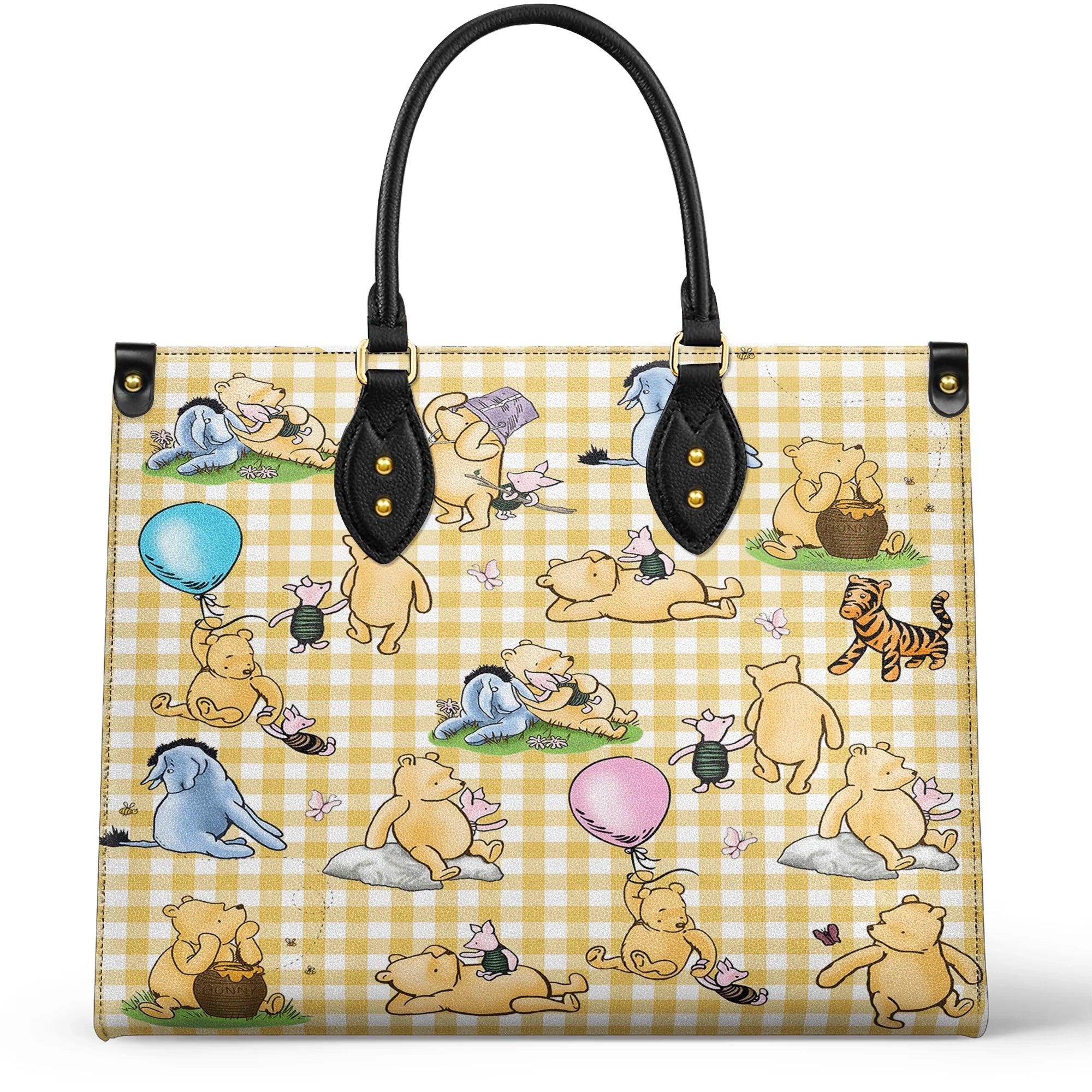 Personalized Vegan Leather Handbag Sunny Days With Pooh - Image 2
