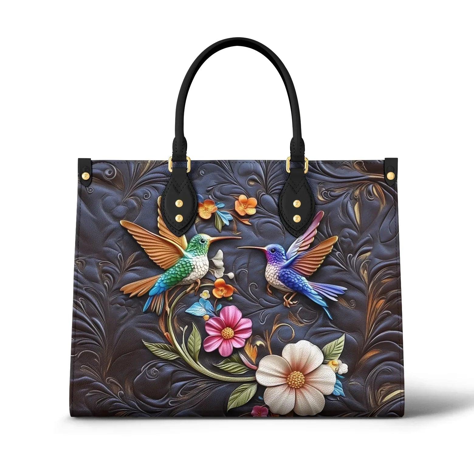 Personalized Vegan Leather Handbag Hummingbird Dream - Image 2