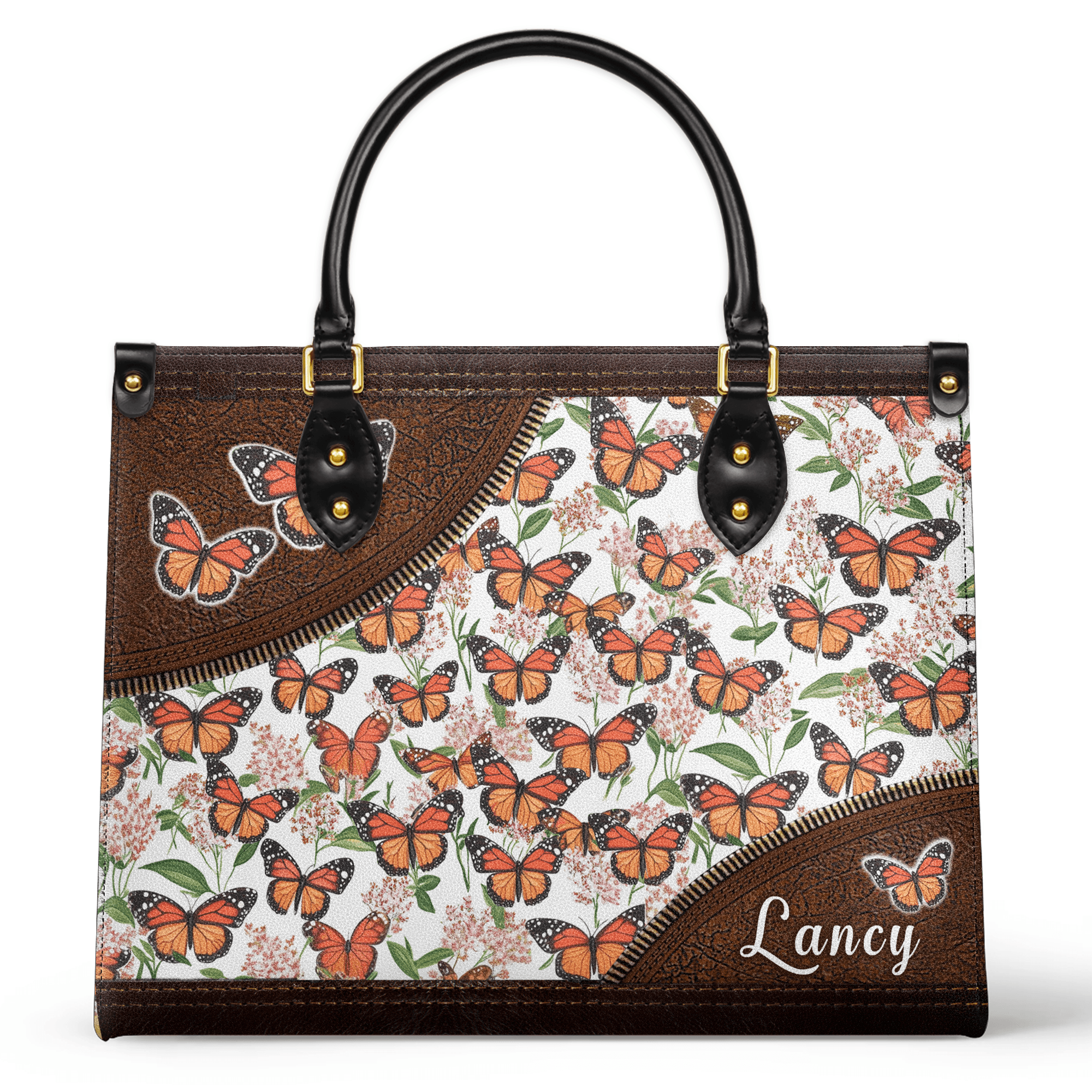 Personalized Vegan Leather Handbag Monarch Elegance - Image 2