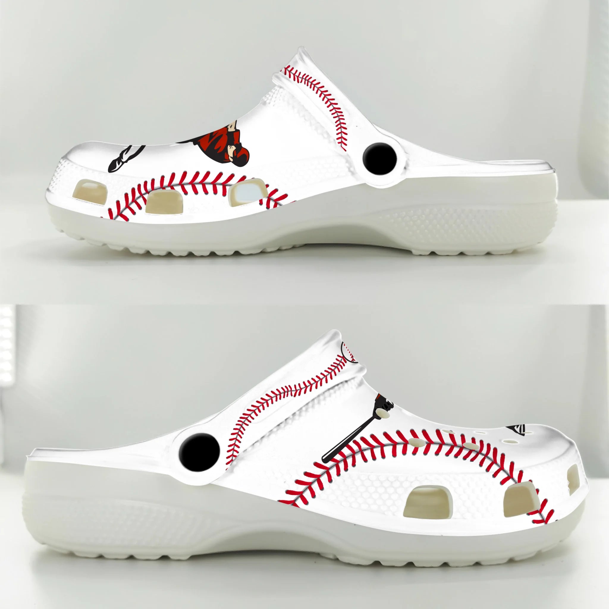 Minimal Batter Baseball Sport Custom Crocs And Clogs Shoes Printed For Men Women And Kids - Image 2