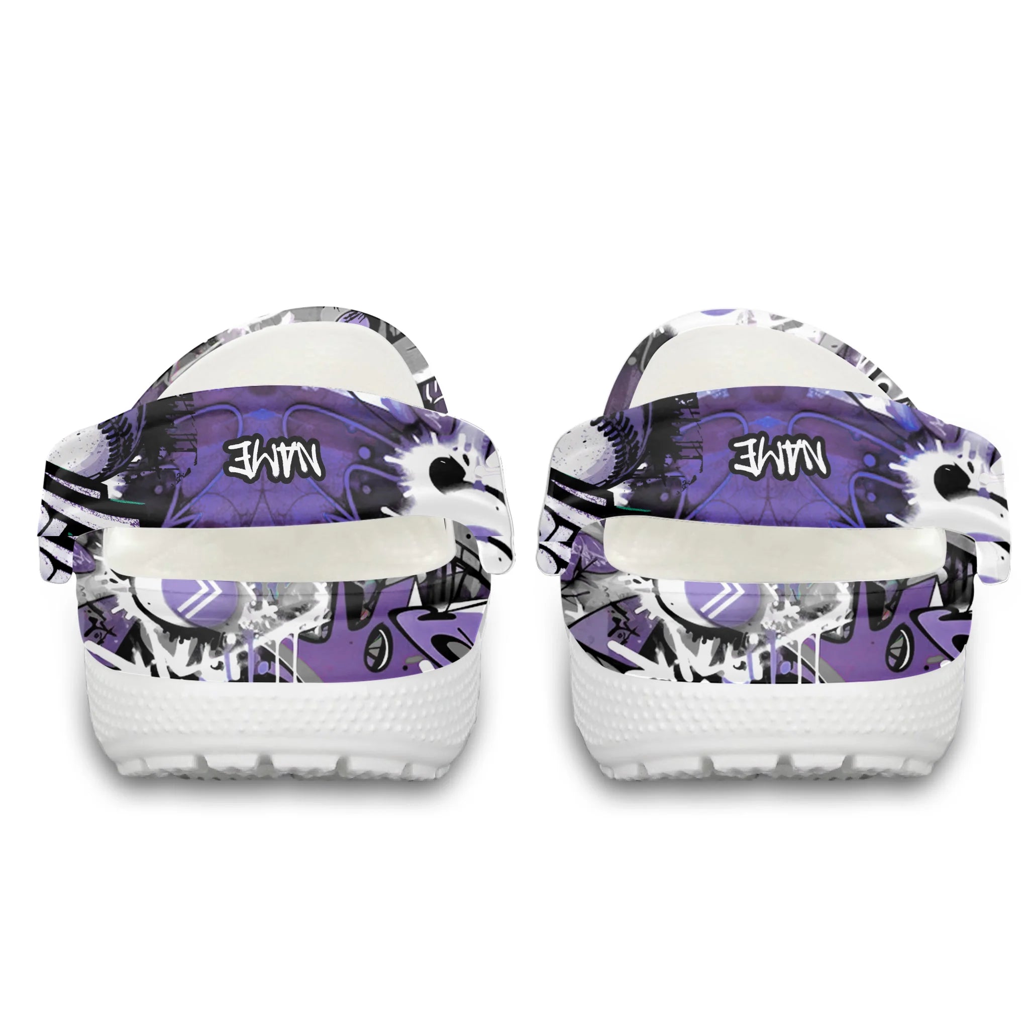 Purple Graffiti Baseball Sport Custom Crocs And Clogs Shoes Printed For Men Women And Kids - Image 2