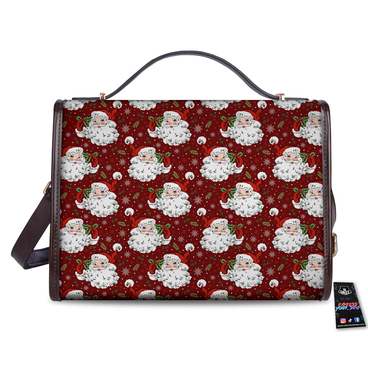Santa Claus Xmas Print Pattern Women's Satchel Bag - Image 2