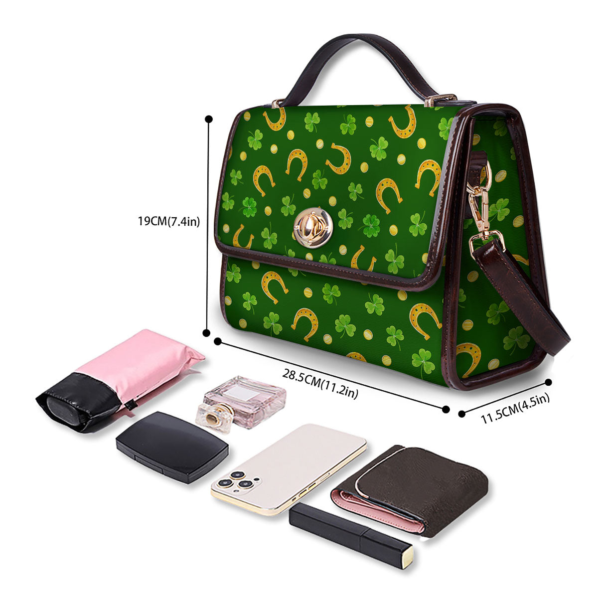 Saint Patrick's Day Irish Print Pattern Women's Satchel Bag - Image 4