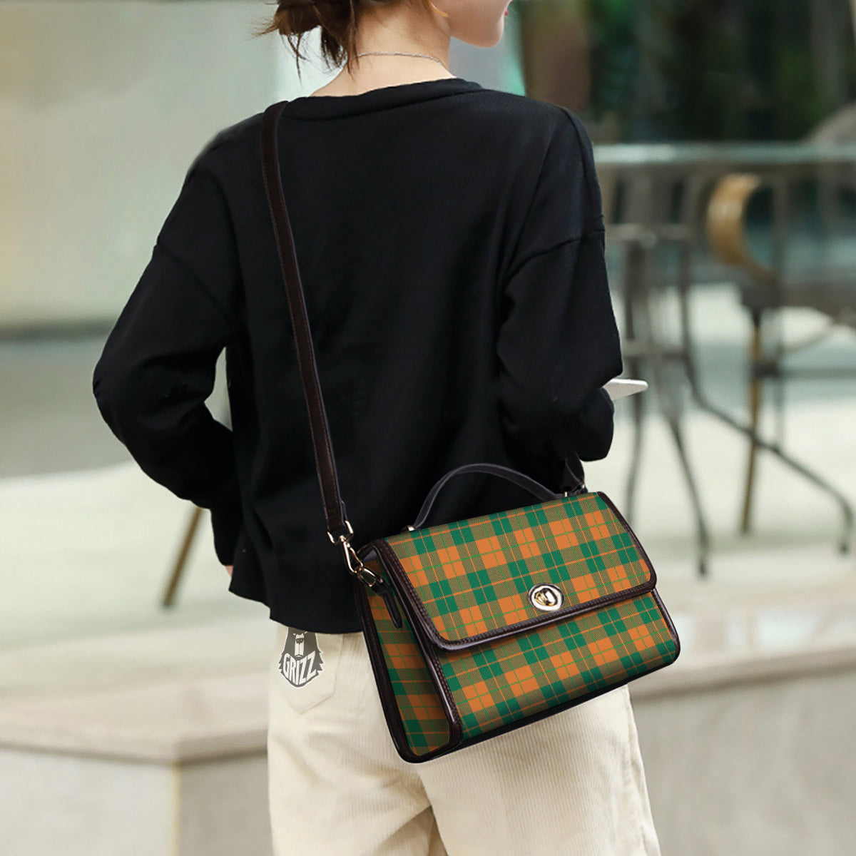 Saint Patrick's Day Irish Tartan Print Women's Satchel Bag - Image 3