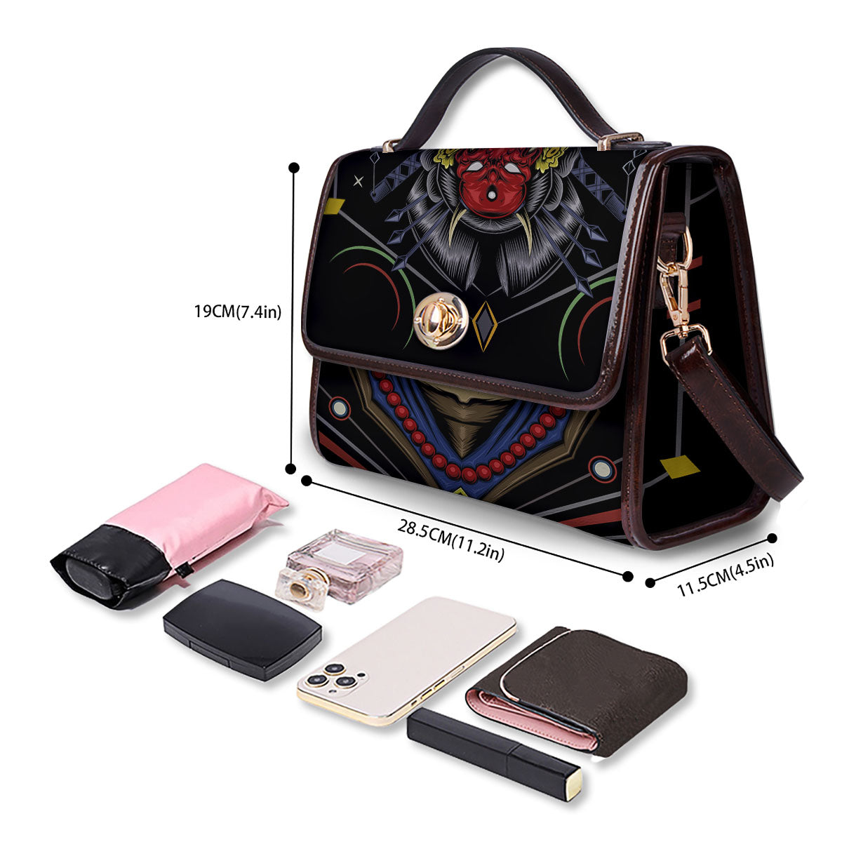 Samurai Girl Japanese Print Women's Satchel Bag - Image 4