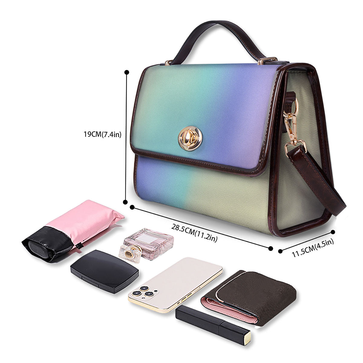 Rave Pastel Print Pattern Women's Satchel Bag - Image 4