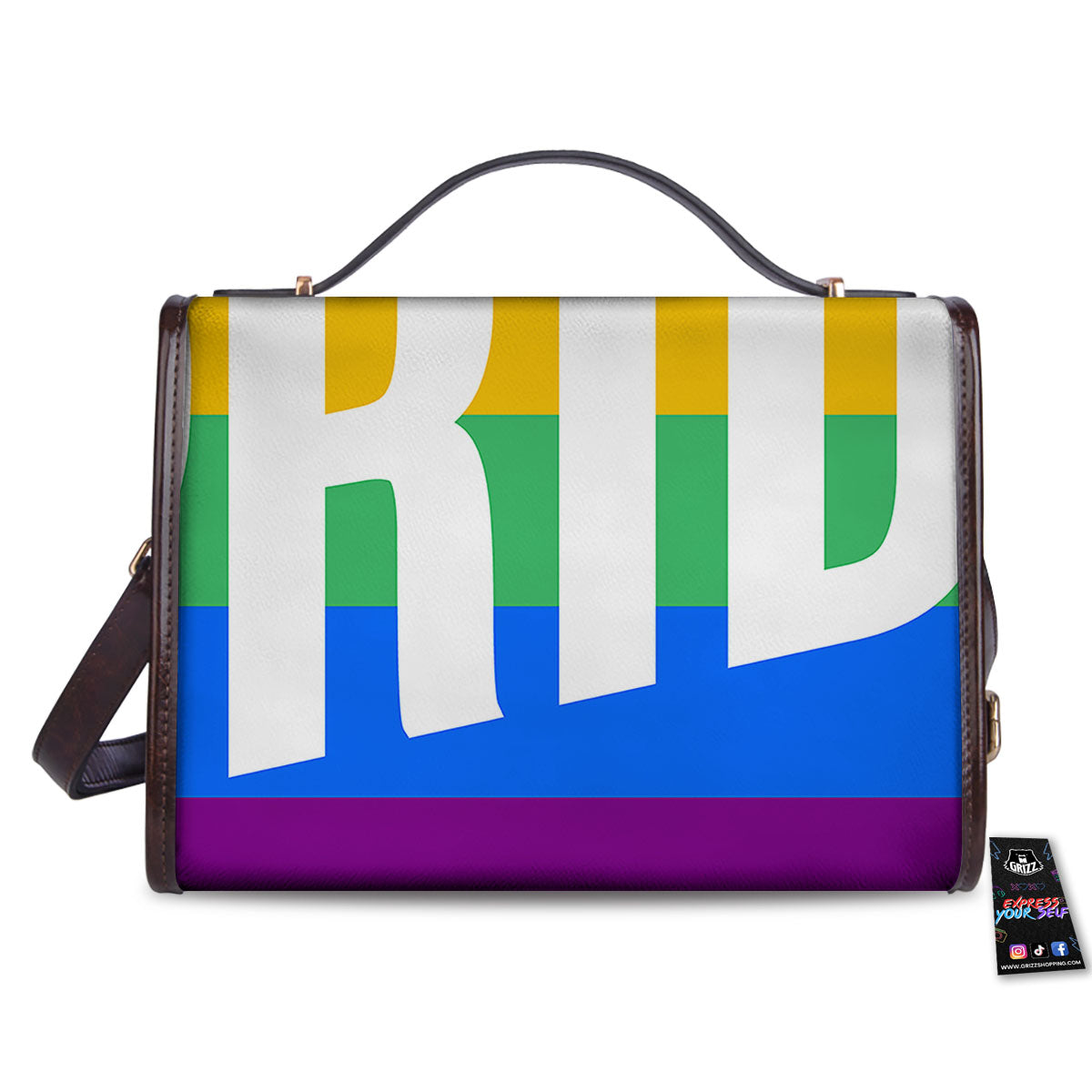 LGBT Pride Flag Pattern Print Women's Satchel Bag - Image 2
