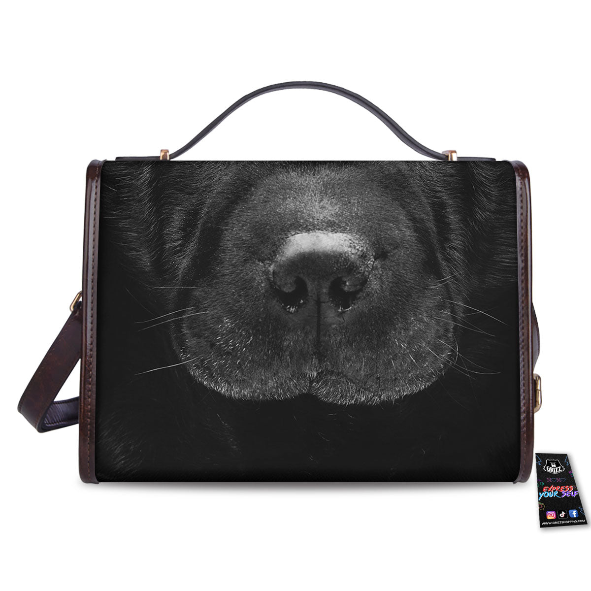 Pei Shar Monochrome Print Women's Satchel Bag - Image 2