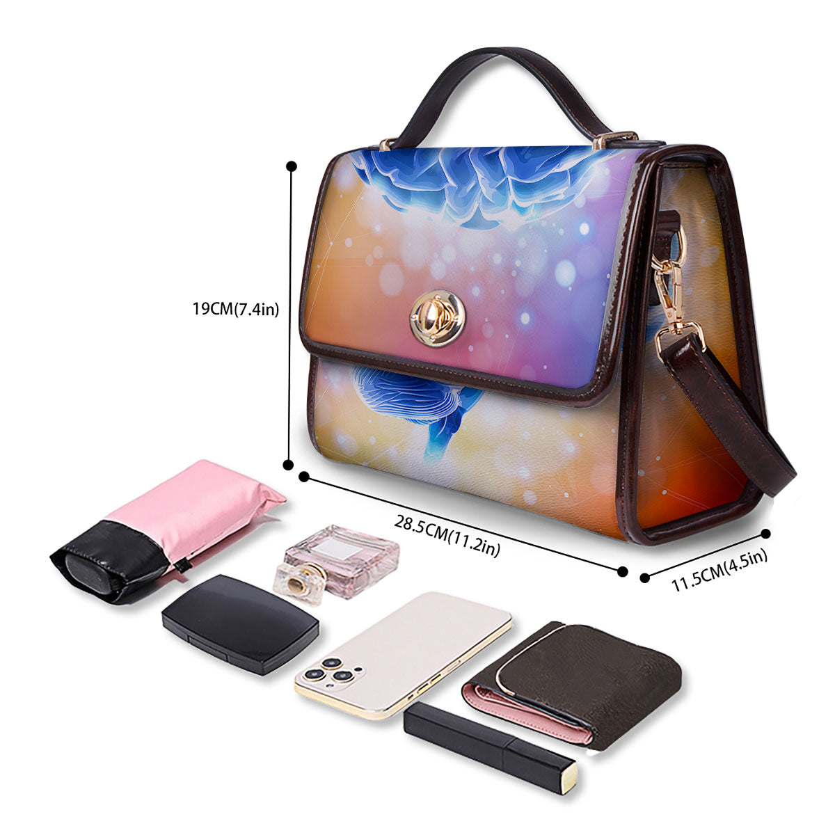 Human Brain Women's Satchel Bag - Image 4