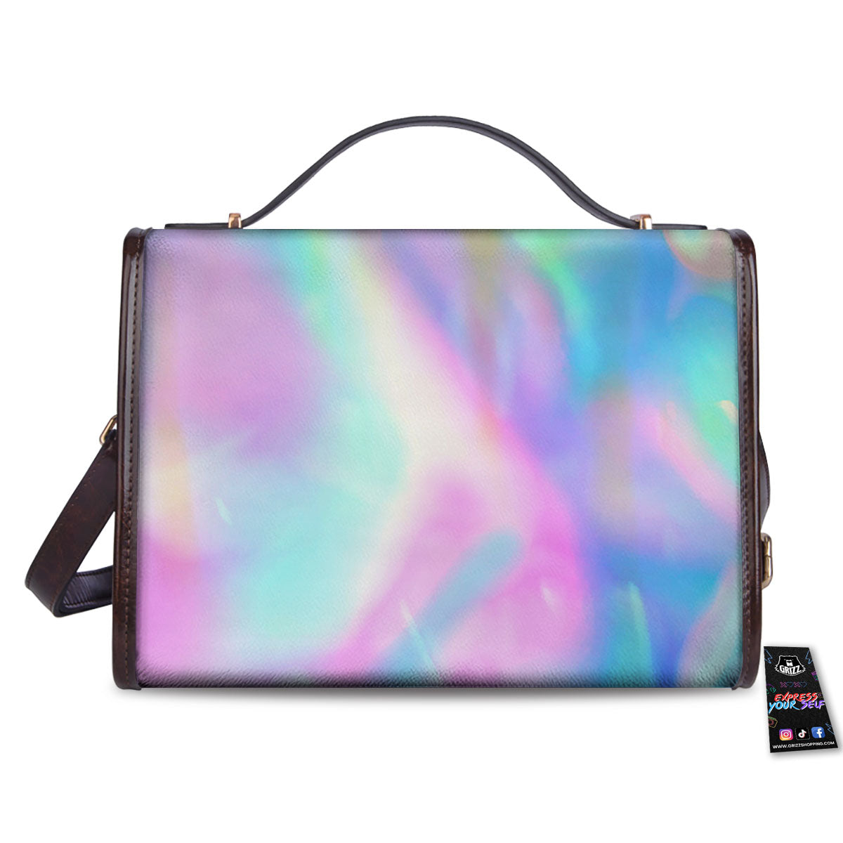 Foil Holographic Print Women's Satchel Bag - Image 2