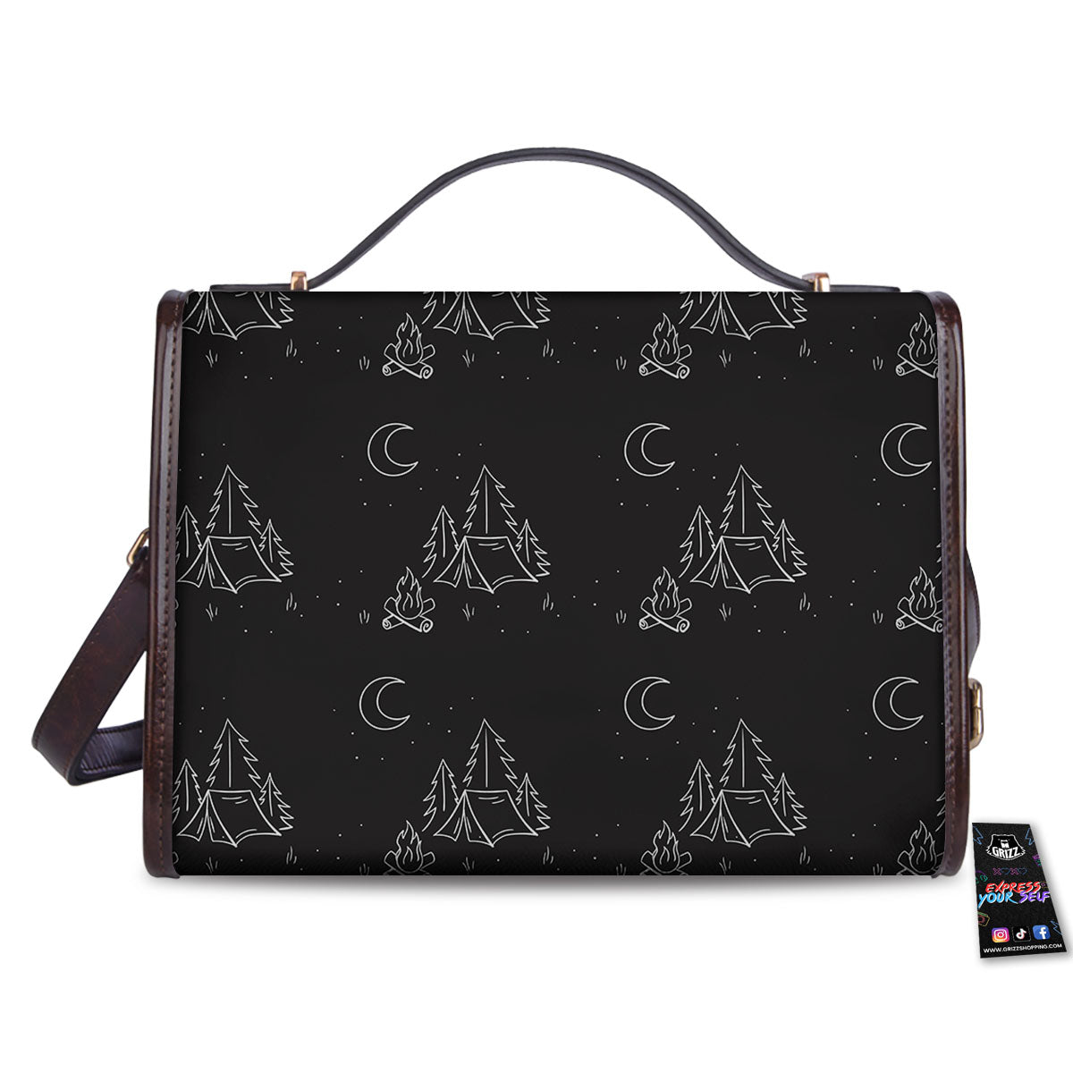 Outdoor Camping Print Pattern Women's Satchel Bag - Image 2
