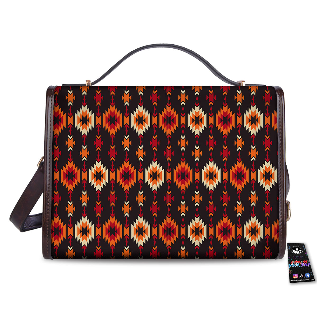 Navajo Native Pattern Women's Satchel Bag - Image 2