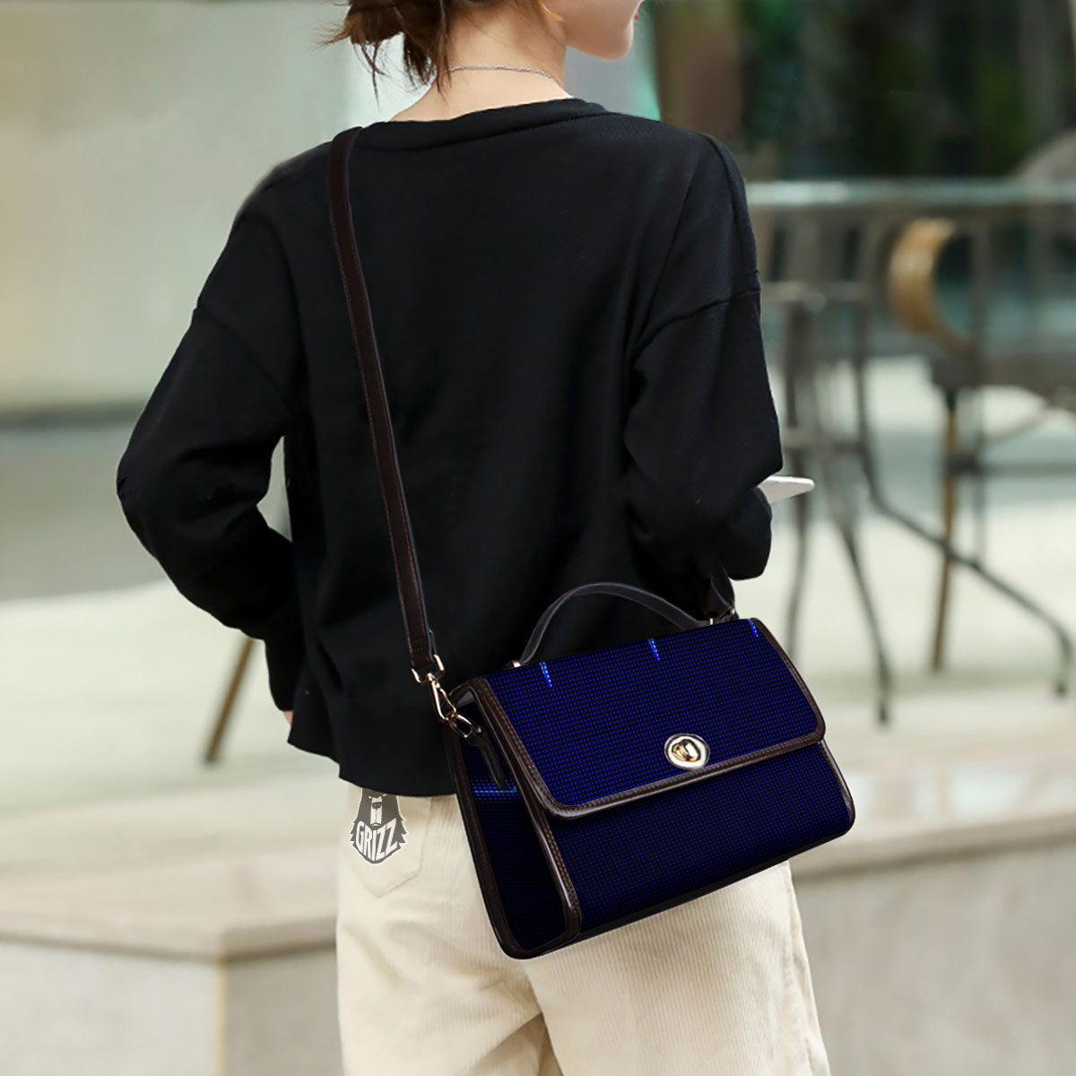 Electrocardiogram Heartbeat Print Women's Satchel Bag - Image 3