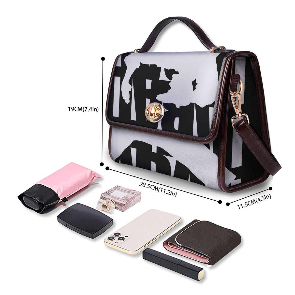 Text Karate Print Women's Satchel Bag - Image 4