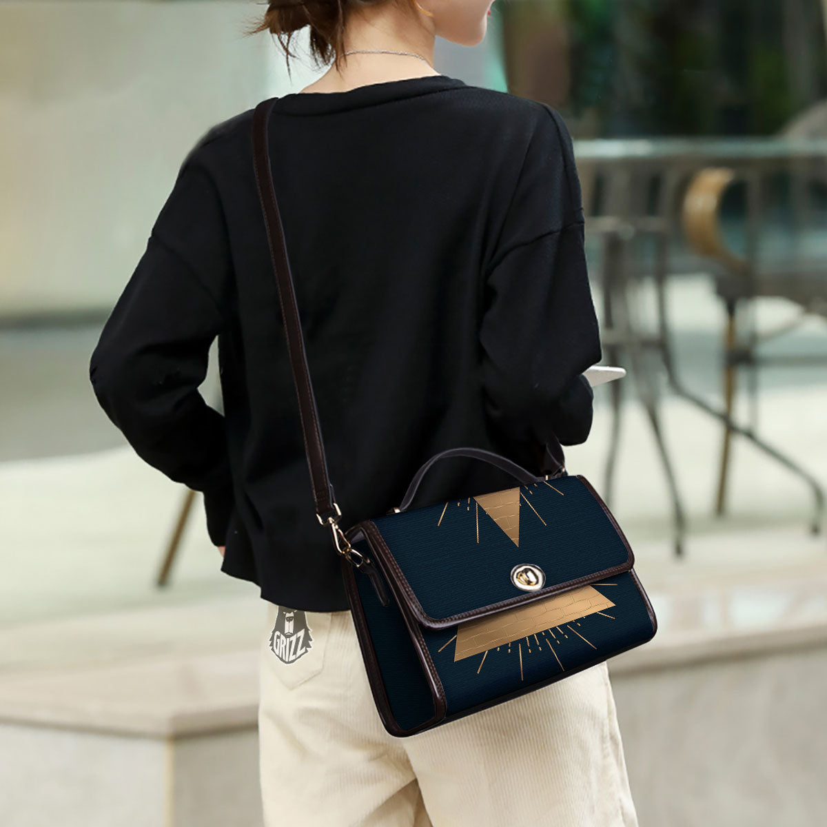 Symbol Illuminati Print Women's Satchel Bag - Image 3