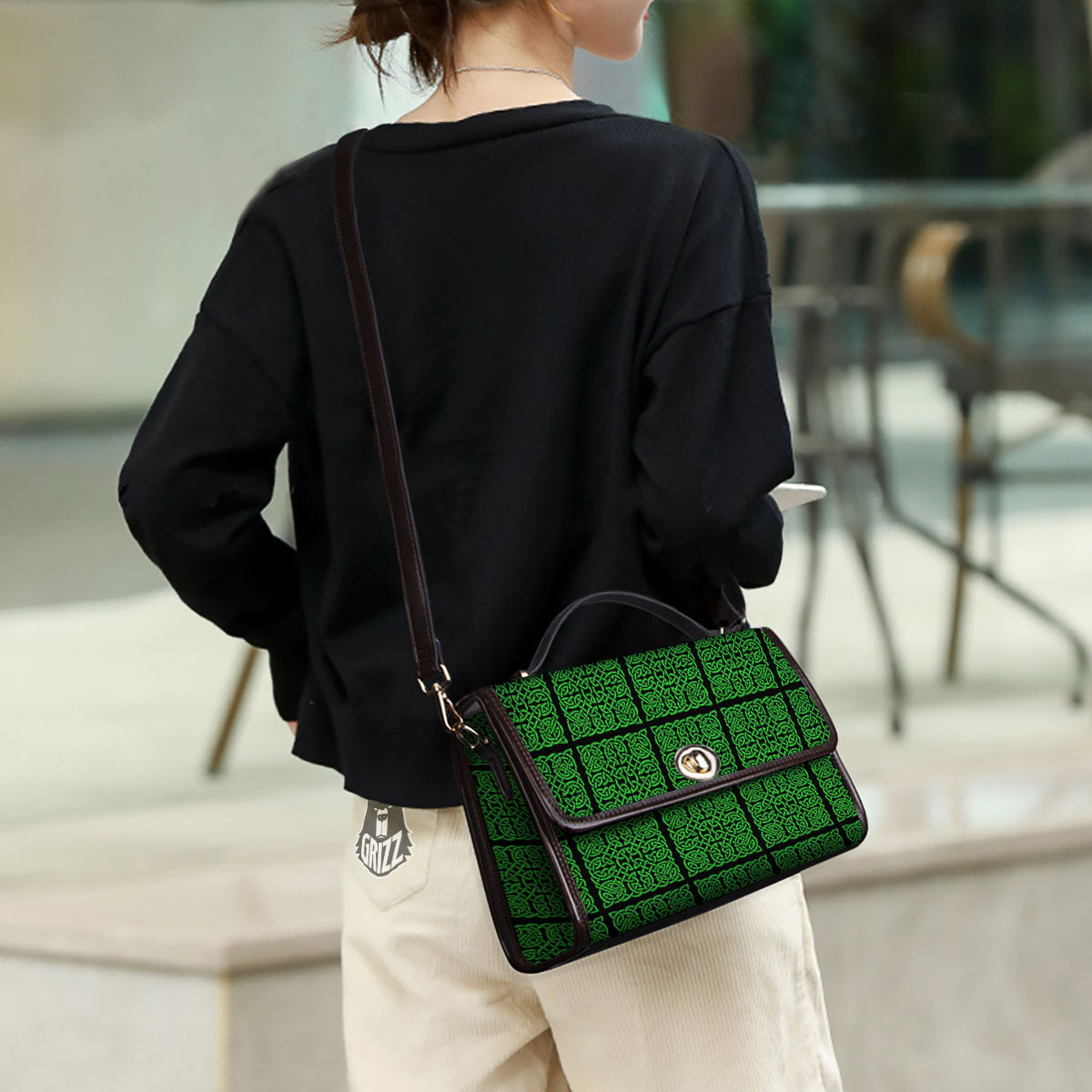 Symbol Irish Celtic Print Pattern Women's Satchel Bag - Image 3