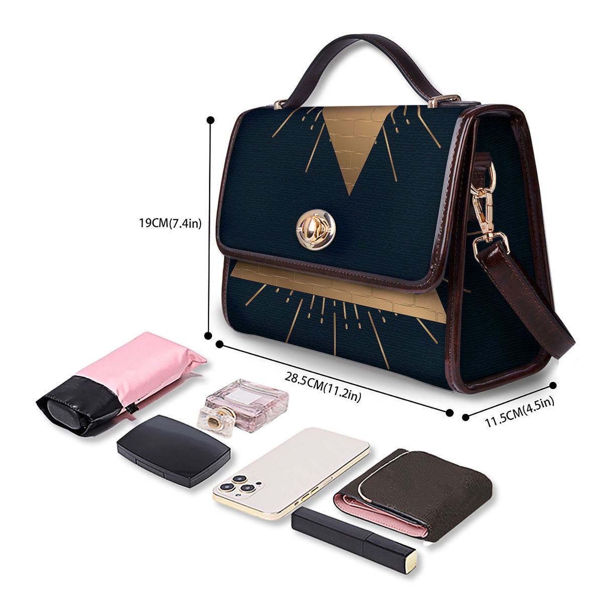 Symbol Illuminati Print Women's Satchel Bag - Image 4