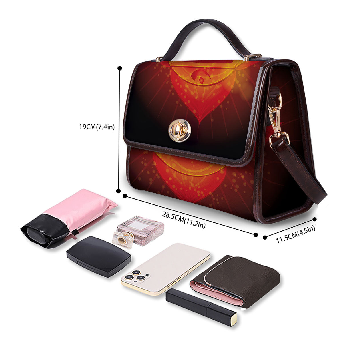 Spiritual Muladhara Chakra Print Women's Satchel Bag - Image 4