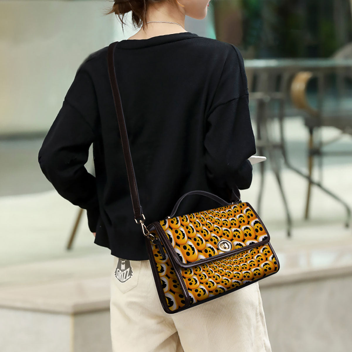 Spiral Halloween Print Women's Satchel Bag - Image 3