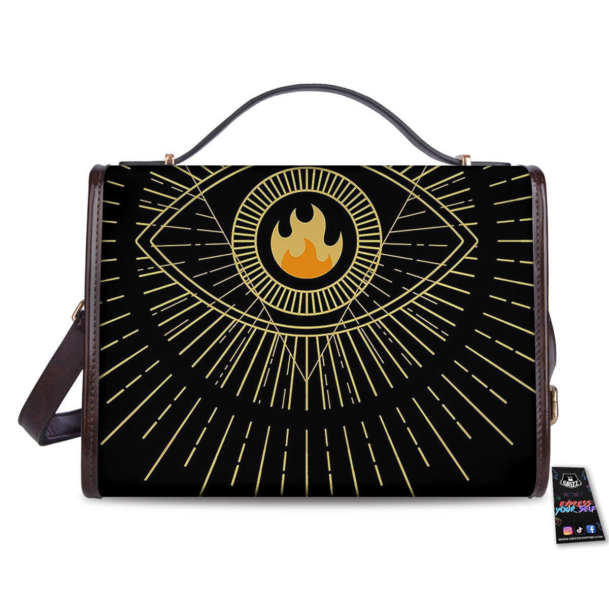 Sight Masonic Eye Print Women's Satchel Bag - Image 2