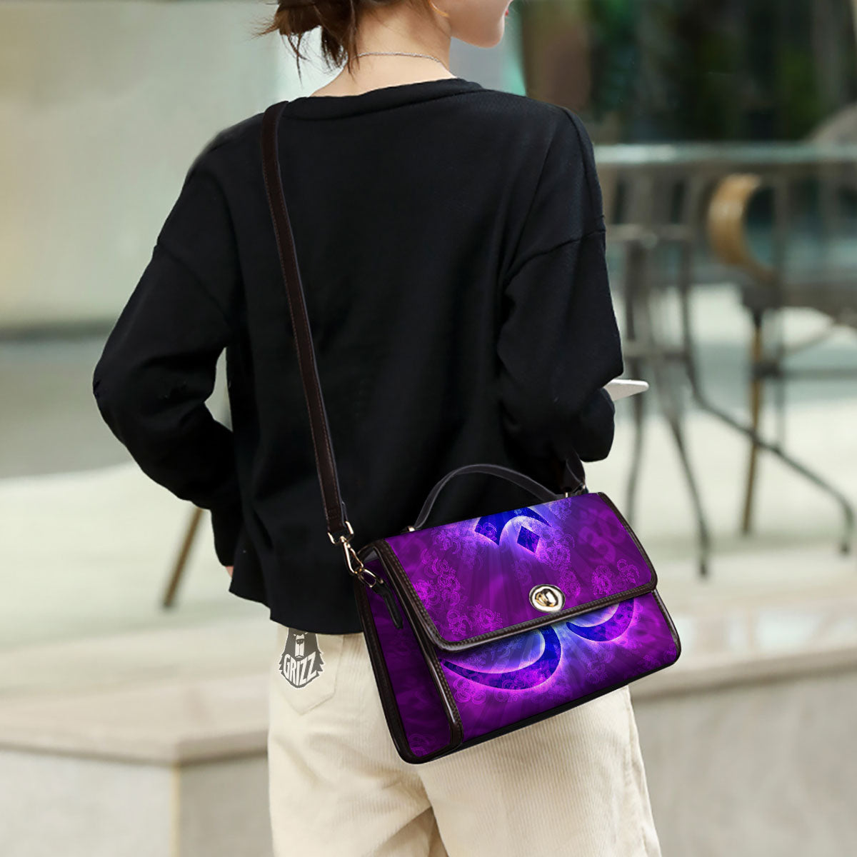 Sign Om Indian Print Women's Satchel Bag - Image 3