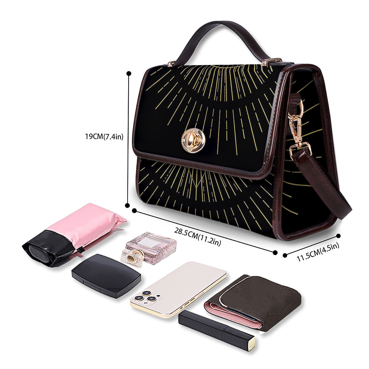 Sight Masonic Eye Print Women's Satchel Bag - Image 4