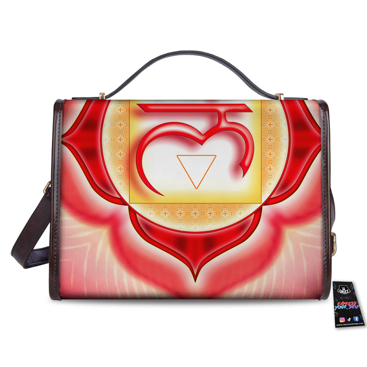 Mandala Muladhara Chakra Print Women's Satchel Bag - Image 2