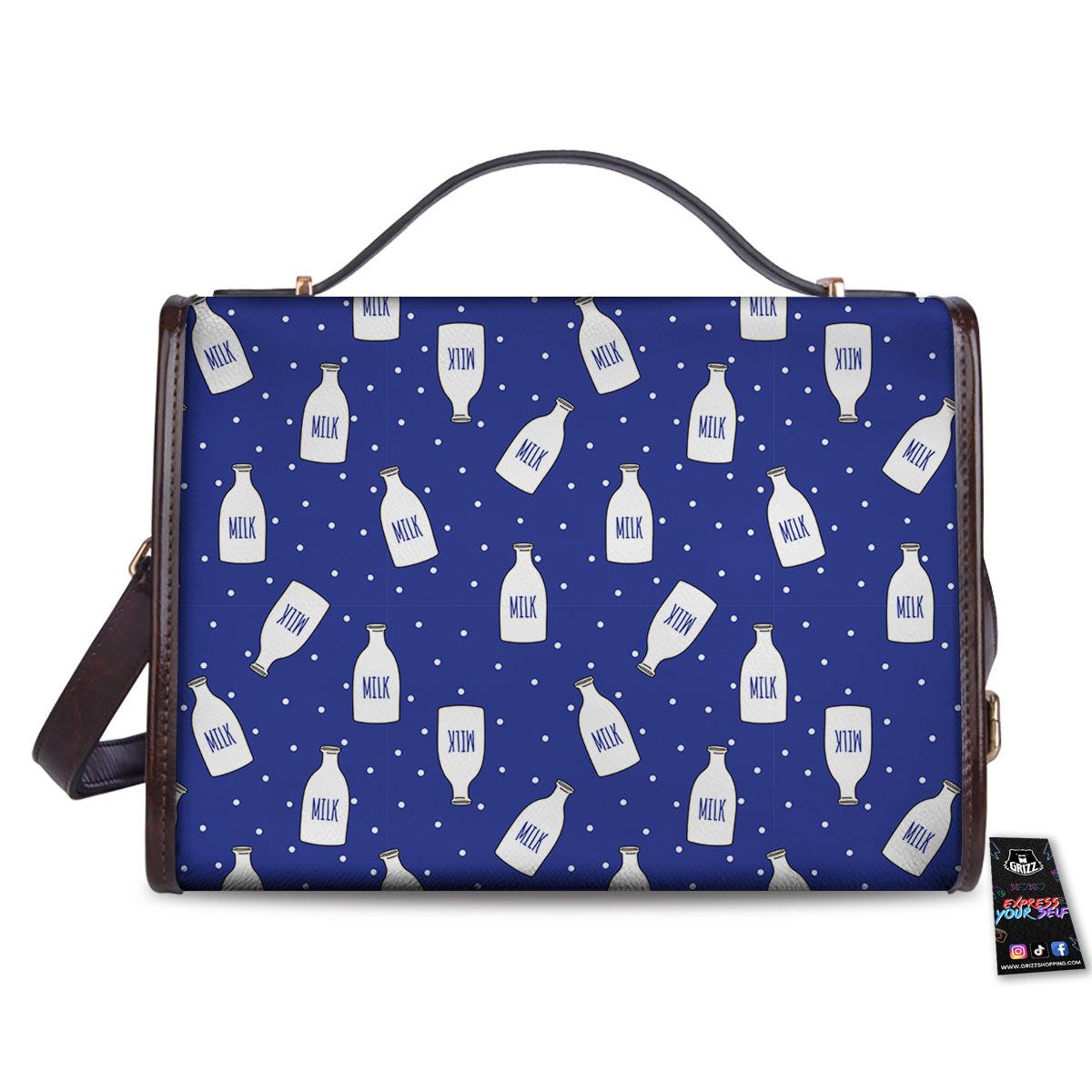 Milk Pattern Print Women's Satchel Bag - Image 2
